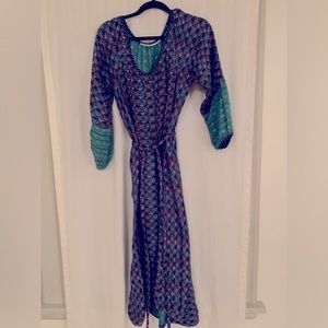 Ace & Jig Blue and Teal Midi Dress